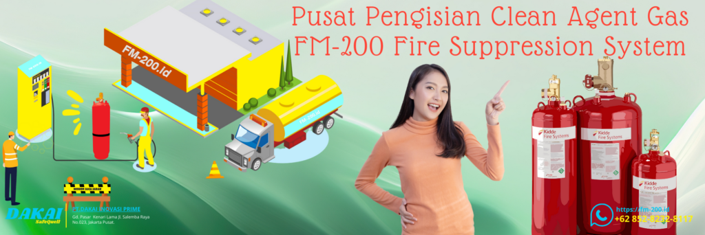 Pusat Pengisian Clean Agent Gas FM-200 Fire Suppression System