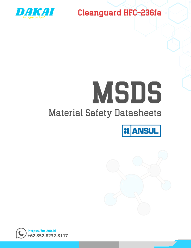 MSDS Cleanguard HFC-236fa By Ansul